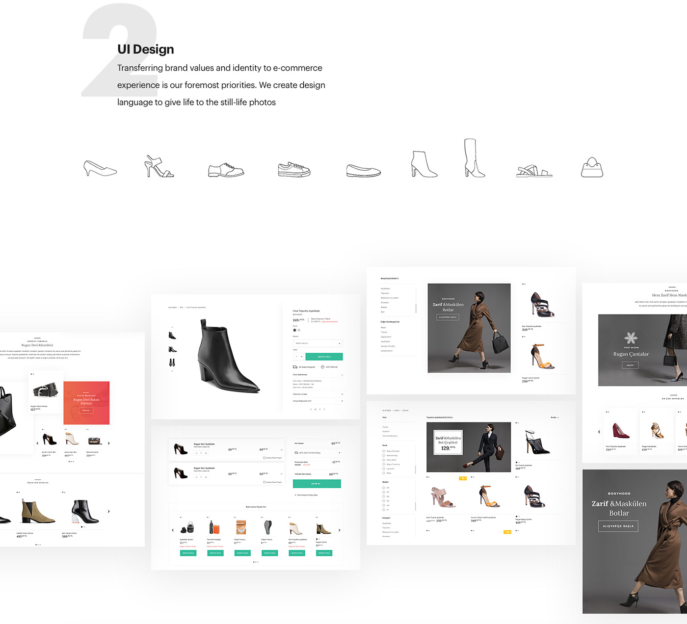 e-commerce Fashion  shoe design user experience UI ux redesign