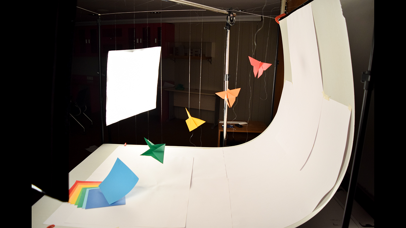 origami  paper studio Photography  poster design handmade