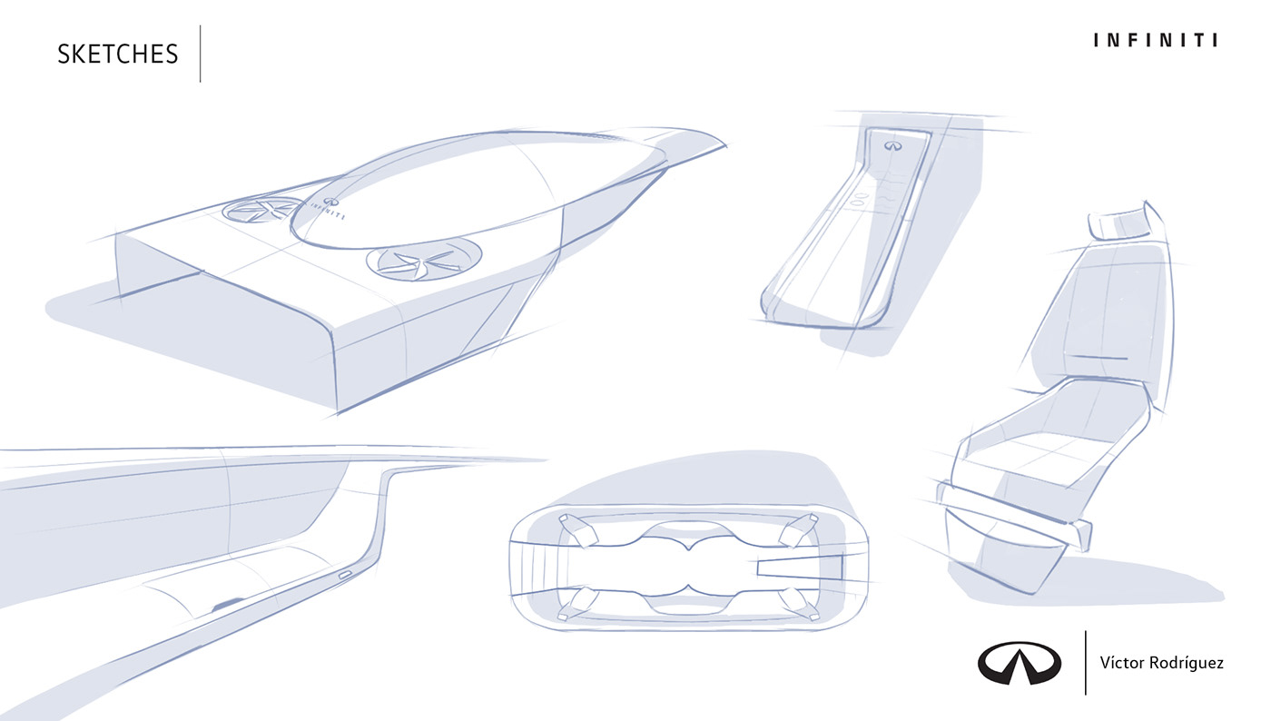 Automotive design concept Concept Drone  drone drone design industrial design  infiniti interior design  Transportation Design
