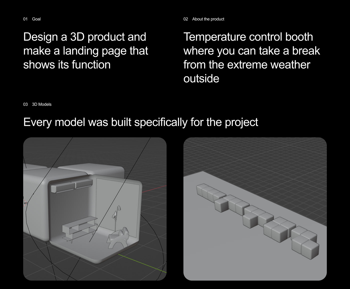 3D tetris landing page Web Design  Figma user interface Website blender climate
