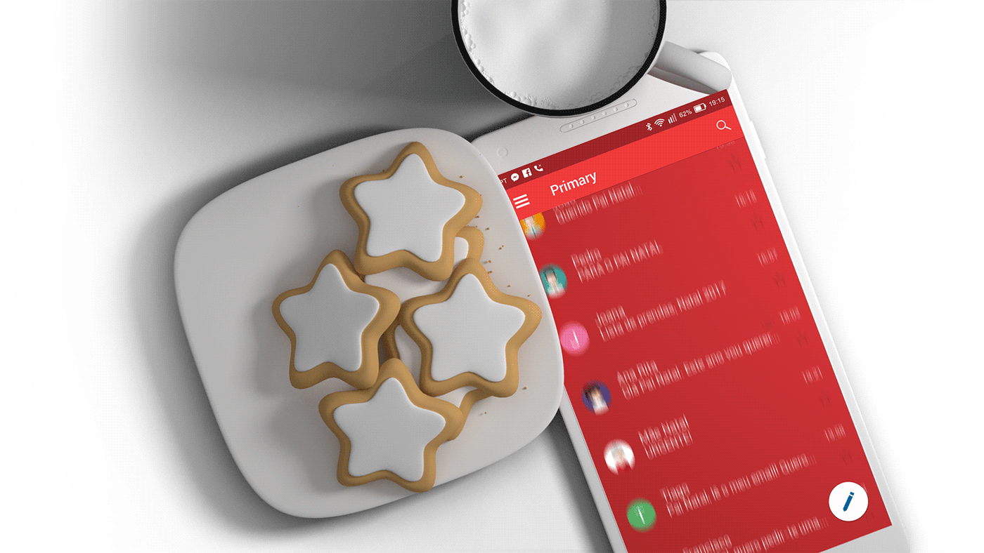 campaign Philips Christmas phone message 3D santa pos smartphone messenger