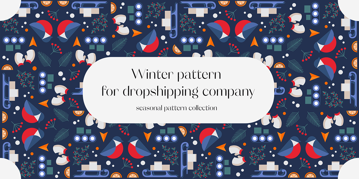 Christmas design Holiday ILLUSTRATION  Illustrator pattern Tree  vector winter postcard