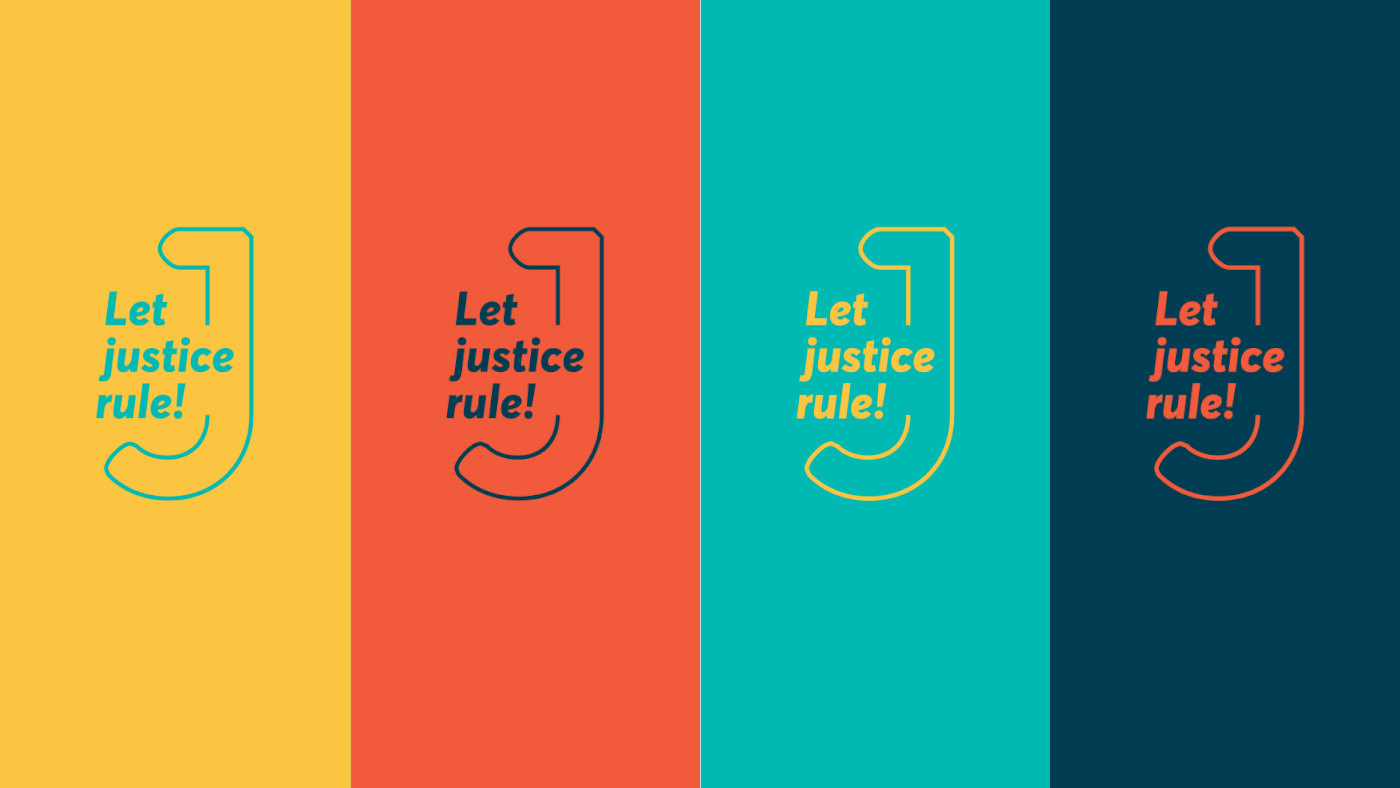 brand identity logo typography   summer camp law Justice criminal In Action