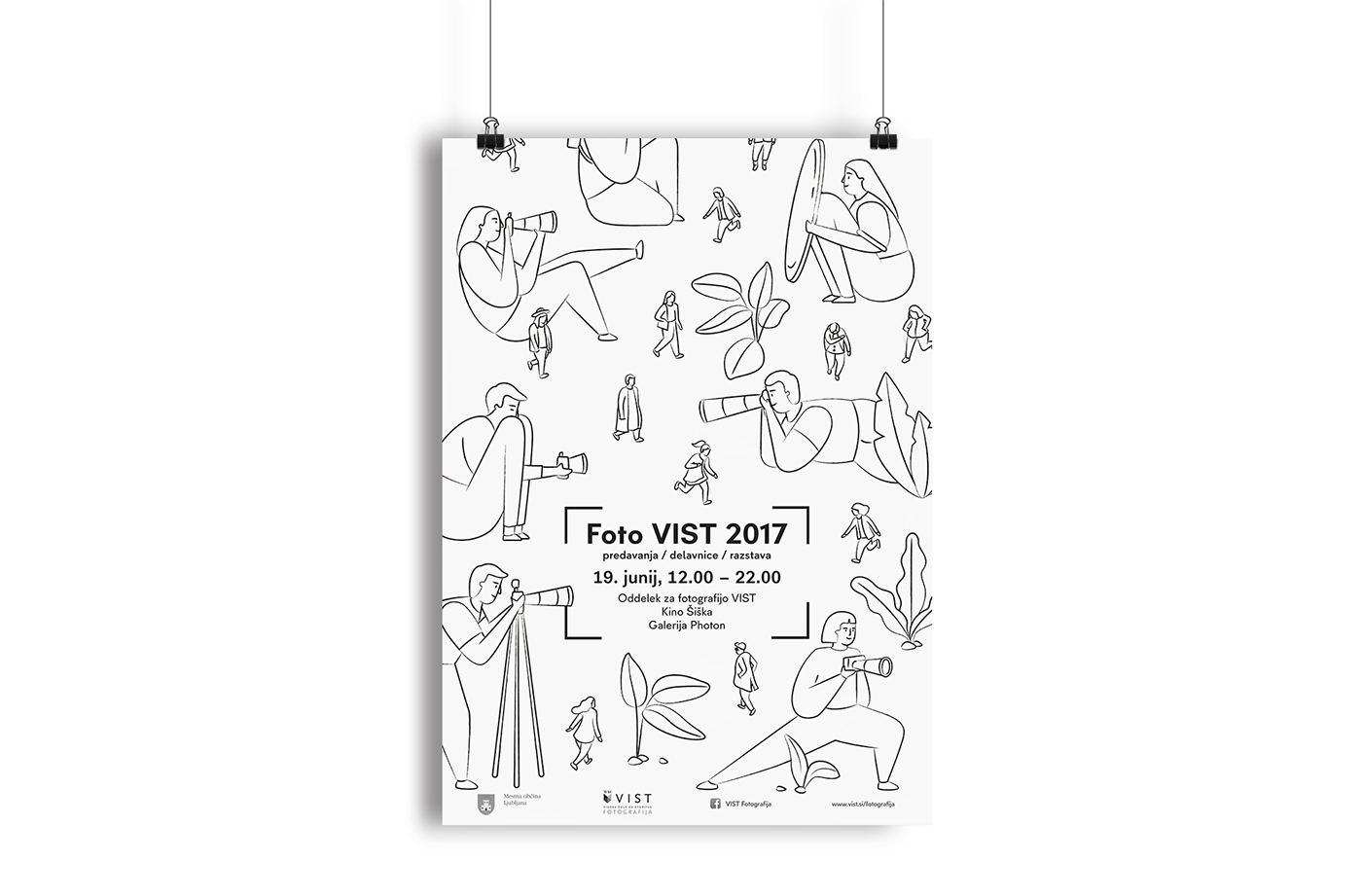 poster people line drawing Photography  visualidentity festival festival poster Drawing  minimalistic black and white