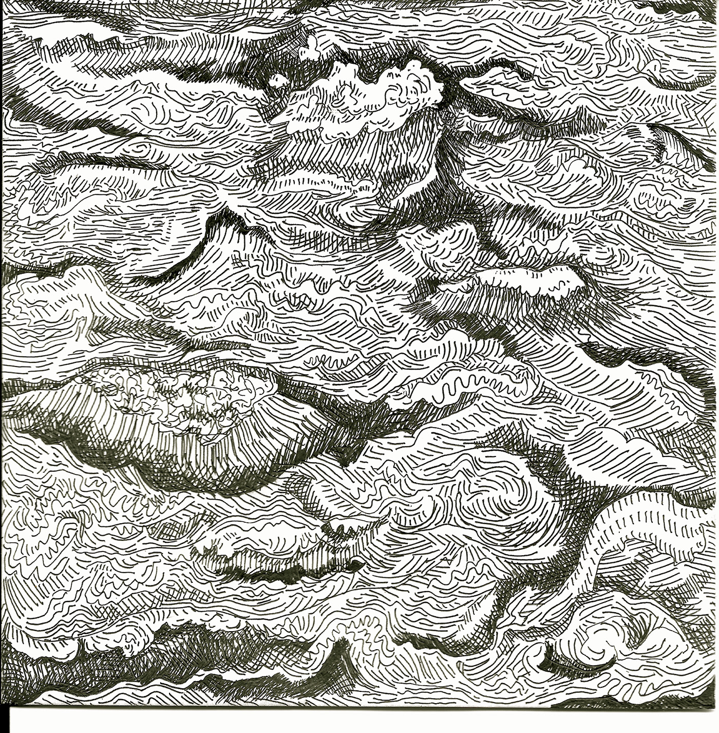 art Drawing  ILLUSTRATION  Ocean sea seascape sketchbook waves