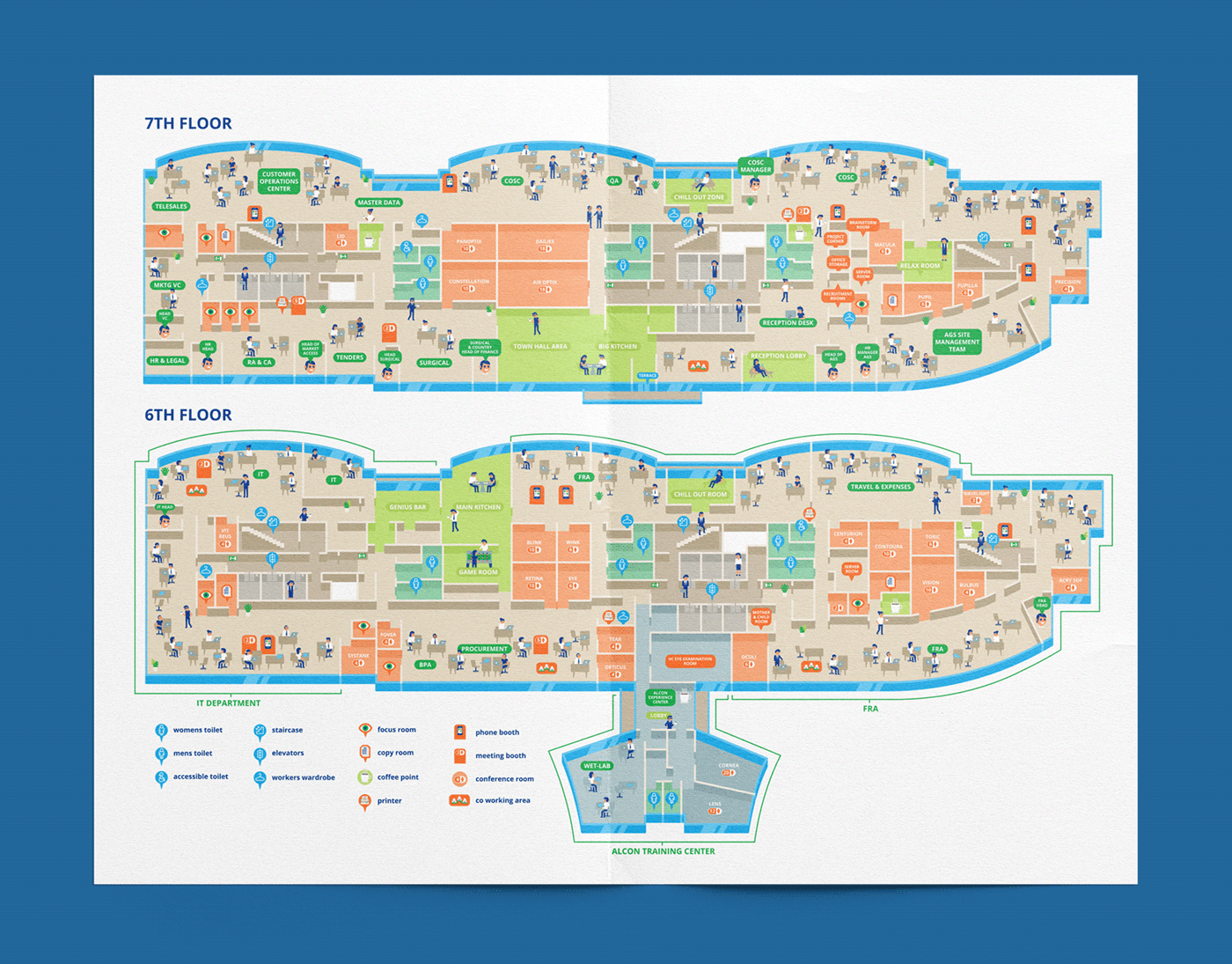 infographic map Office Plan