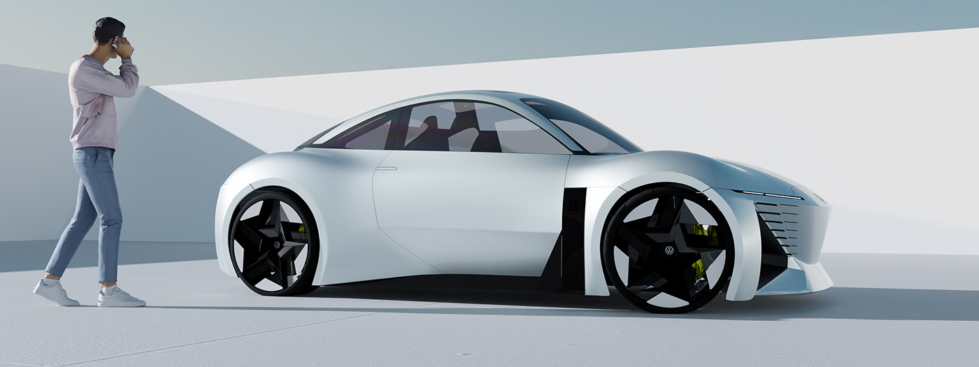 3D animation  cardesign cardesignsketch carsketch concept design internship visualisation volkswagen
