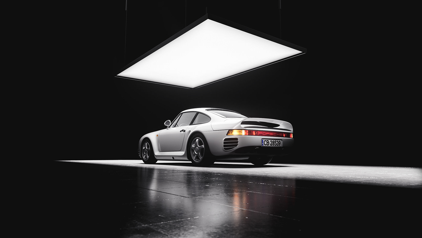 cinema 4d octane 3D CGI car Render Porsche 3D Rendering