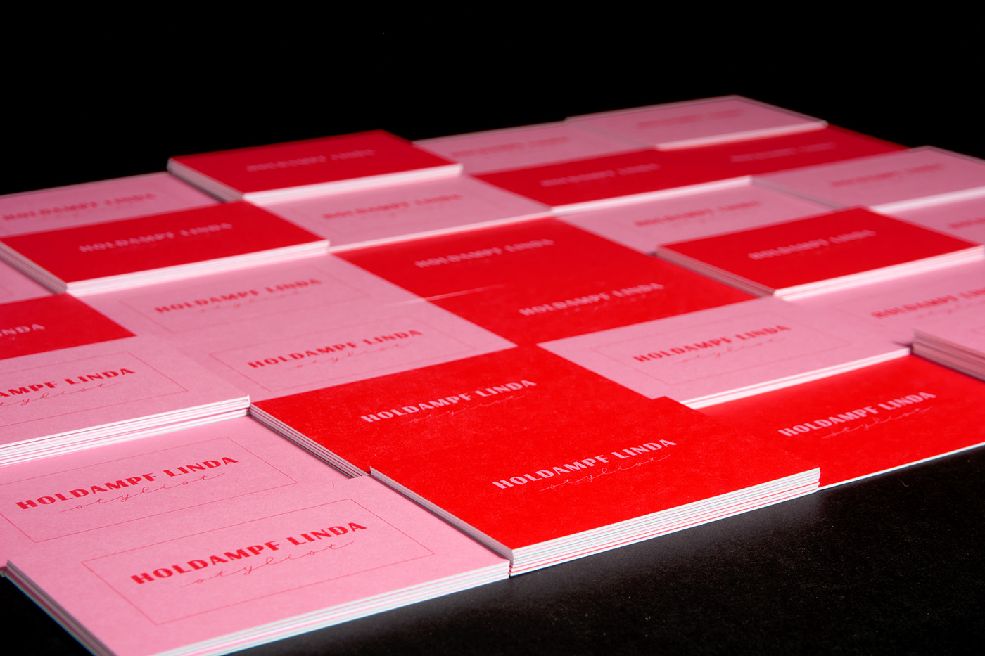 business card CLOTHES BRAND fresh design logo pink print design  red stylist typography   visual identity