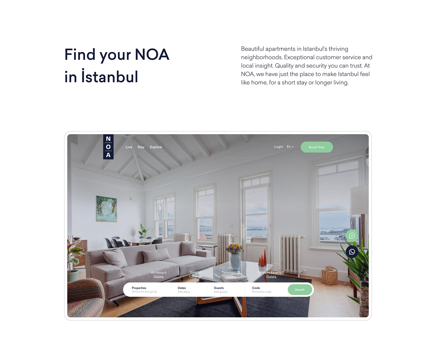 hotel istanbul FOL Website airbnb Booking UI ux Turkey noa