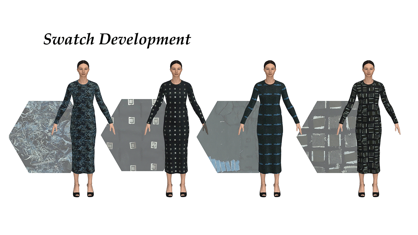 upcycling Sustainable Fashion Fashion  Denim Clo3d virtual fashion 3D Clothing womenswear apparel