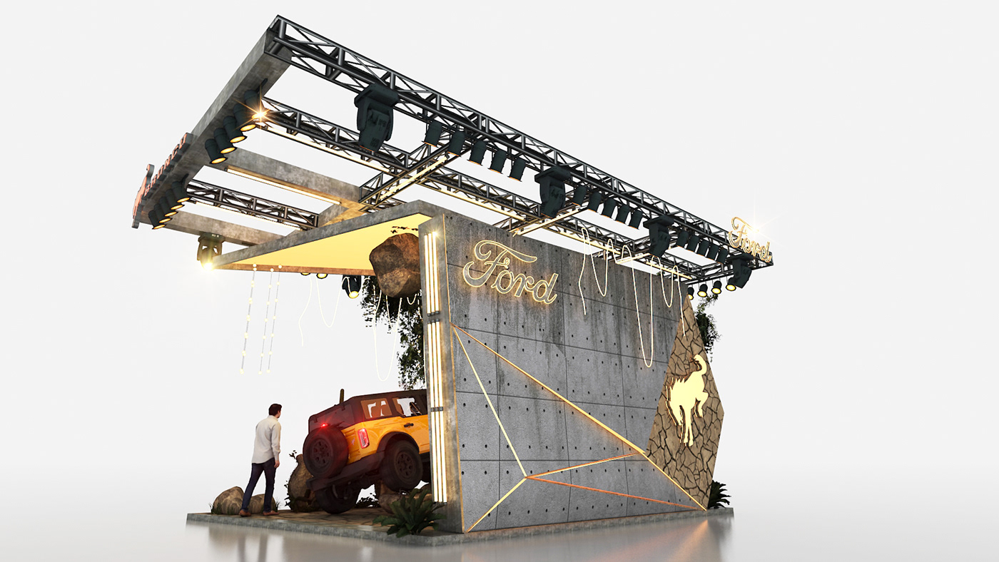 booth Bronco exhibitiondesign Ford industrialdesign setdesign stageset Stand standesign Truck