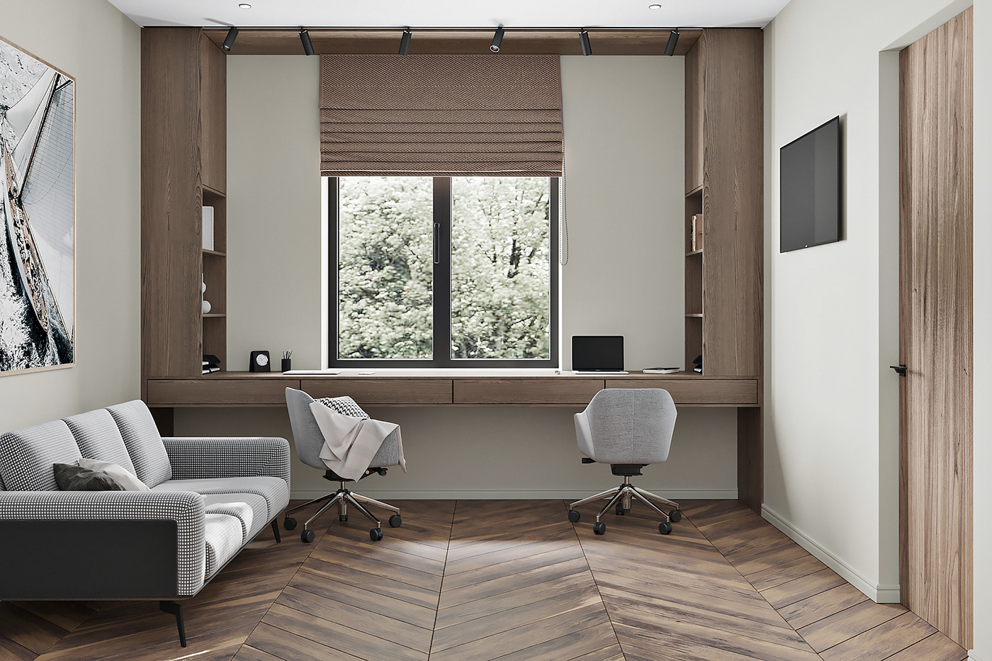 3D 3dsmax CG corona render  design Interior interior design  Office Office Design Work 