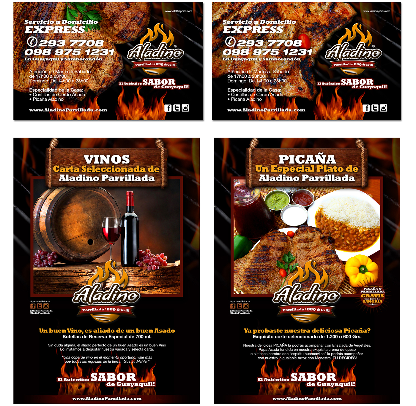 grill BBQ logo folleto brochure menu Ecuador guayaquil Tradició Traditional Food