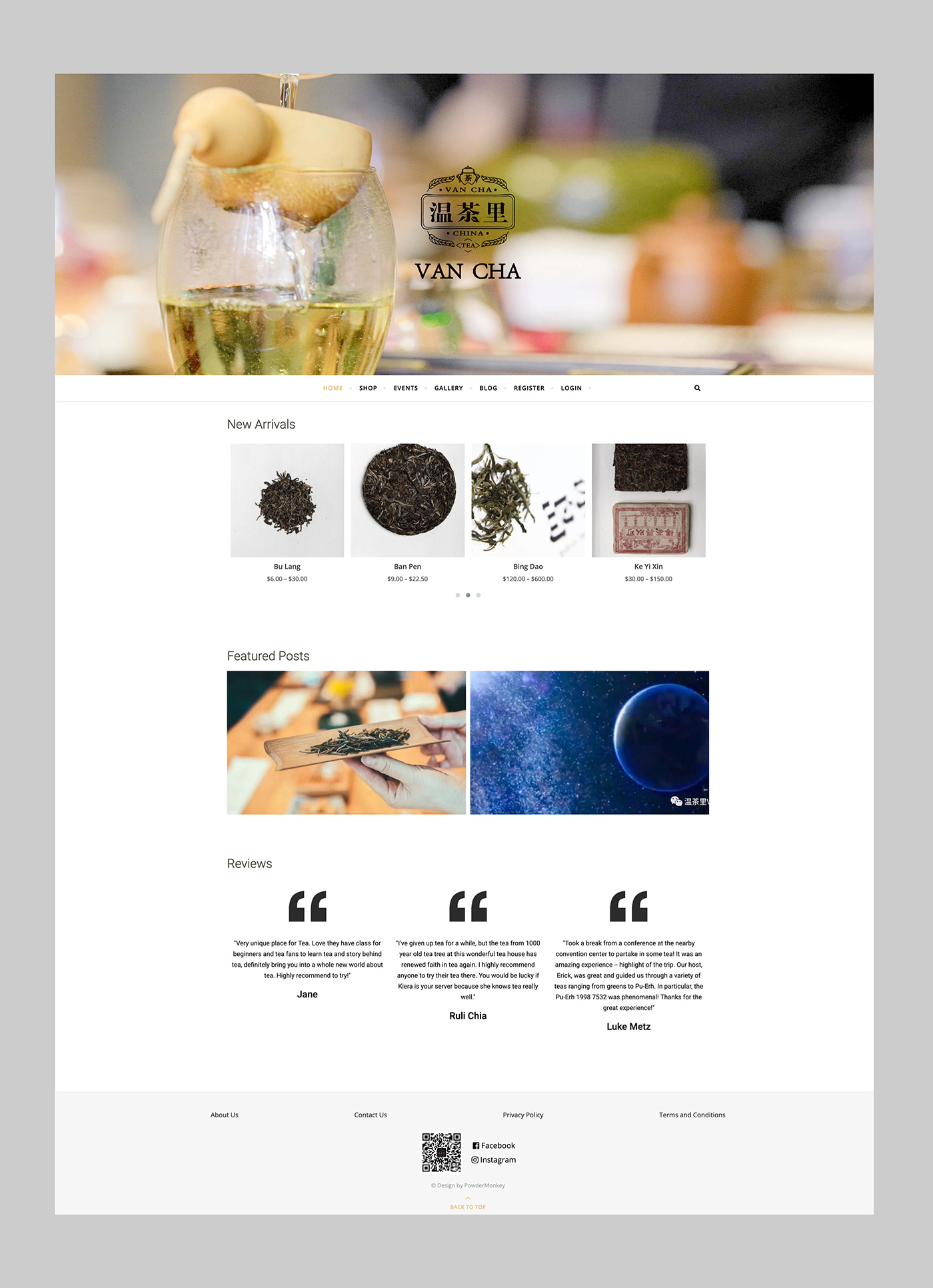 Ecommerce vancouver Web design development wordpress tea clean minimal modern