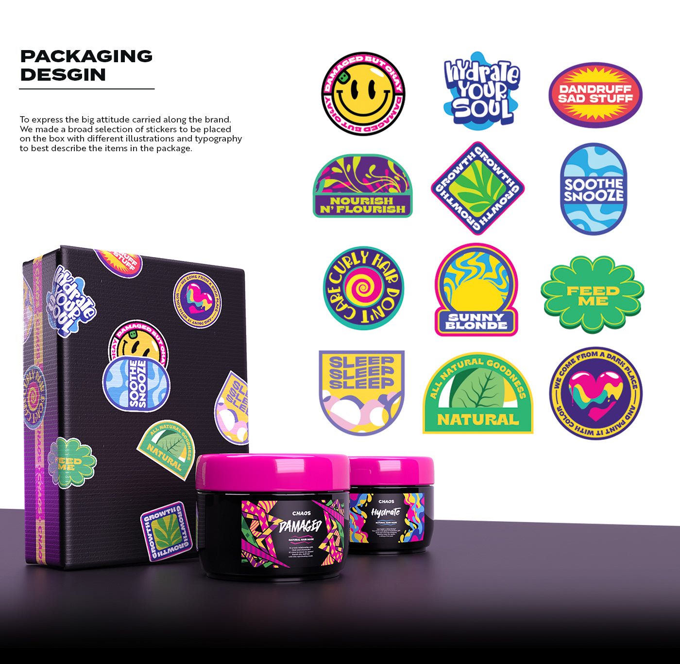 #Branding chaos cosmetics graphic design  ILLUSTRATION  logo neon night Packaging Urban