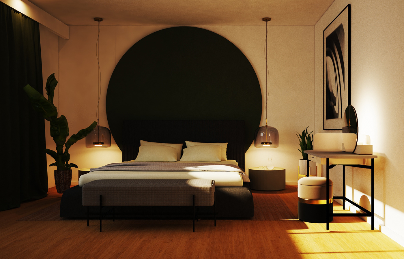 3d Visualisation bedroom eclectic Interior Architecture interior design  modern