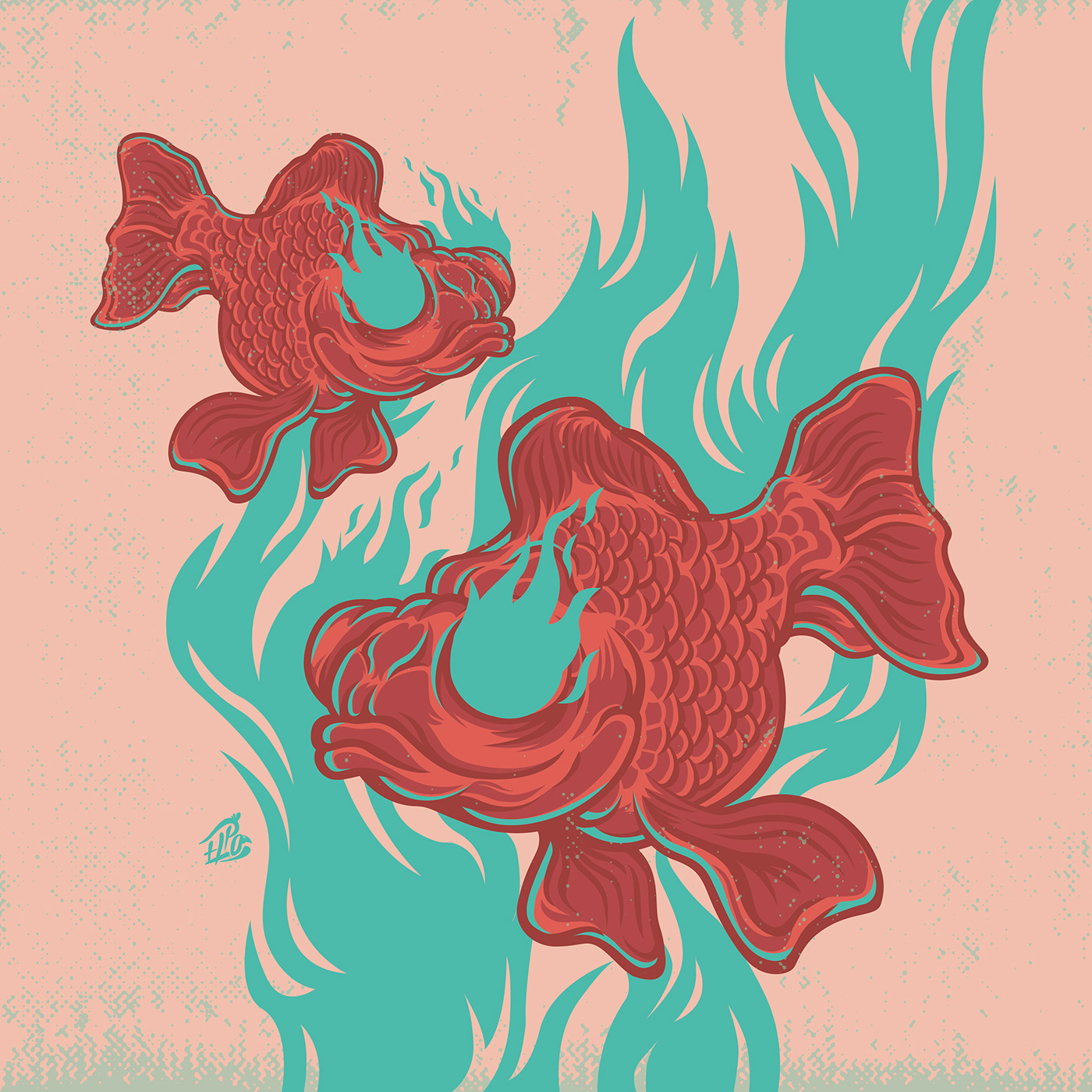 ILLUSTRATION  Digital Art  fish vector Illustrator desing color