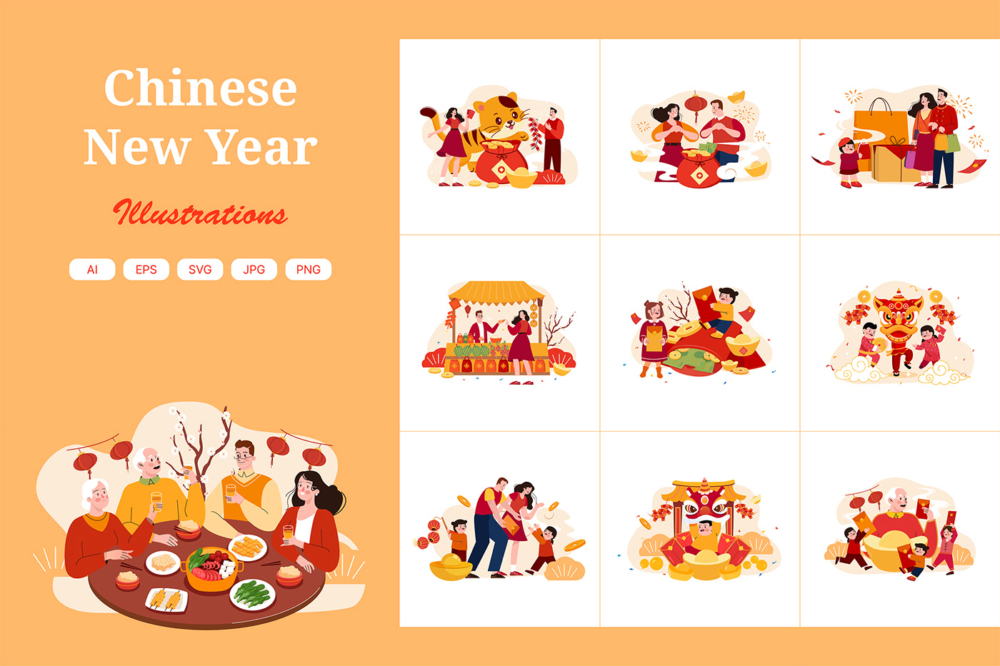 asia china chinese Chinese style costume couple family ILLUSTRATION  parent zodiac
