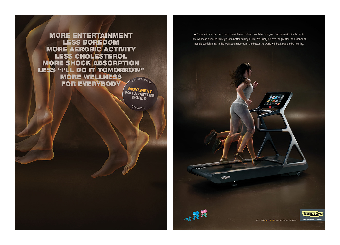 movement better ad Health social campagin print Wellness fitness sport workout Stroboscopic poster colors world