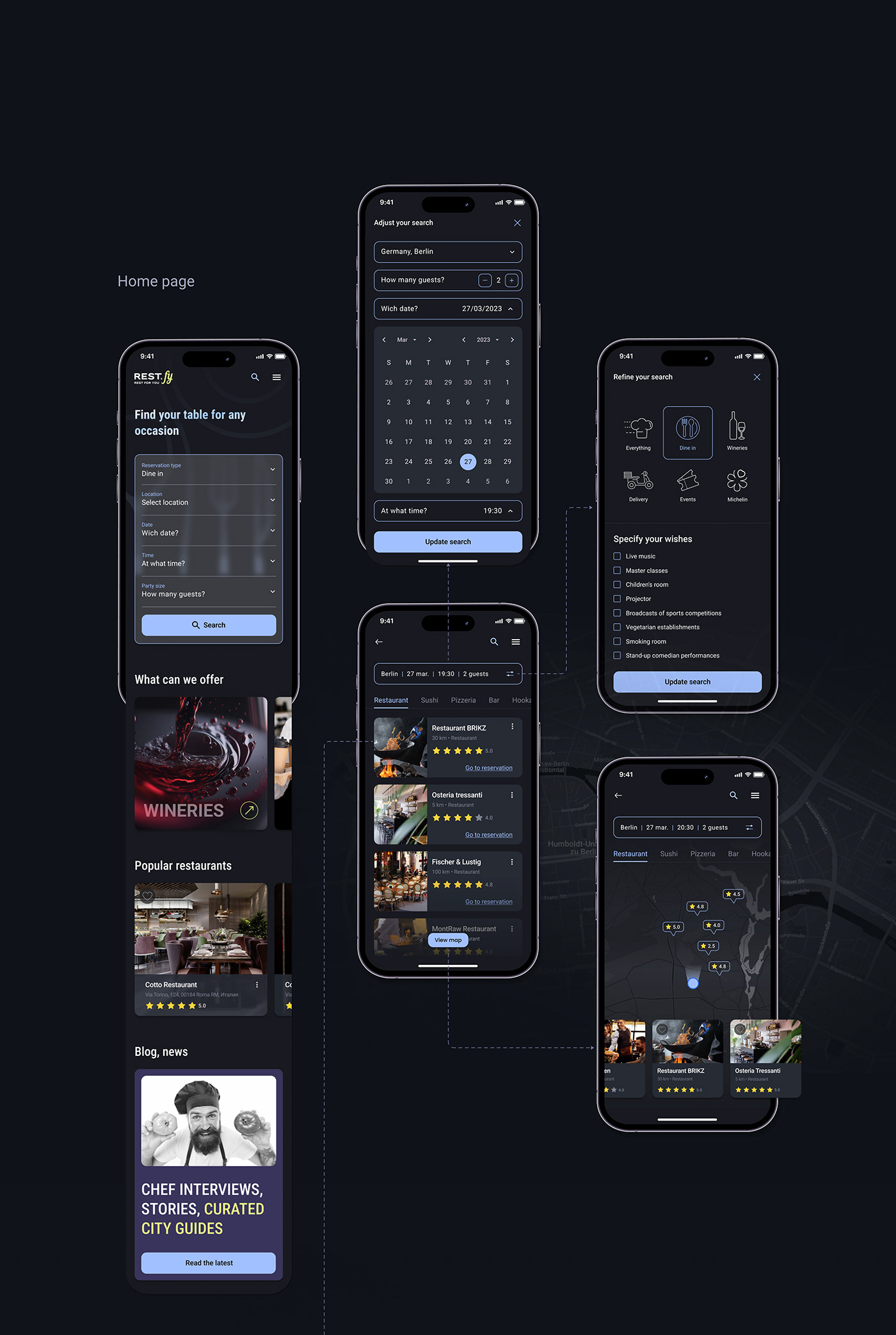 Booking brand Mobile app reservations restaurant ui design UI/UX user experience Web