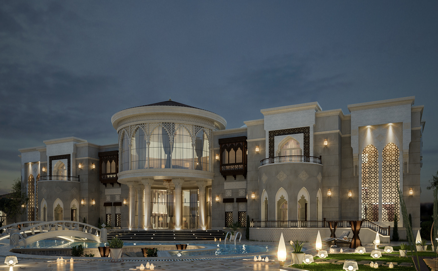 Engineering  visualization 3D 3dmax vray revit KSA egypt Arab palace