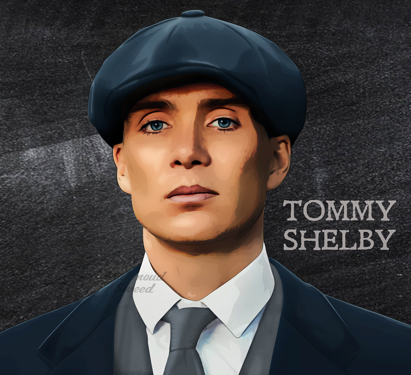 Thomas Shelby vector vexel vector art portrait anne hathaway art Digital Art  the irishman