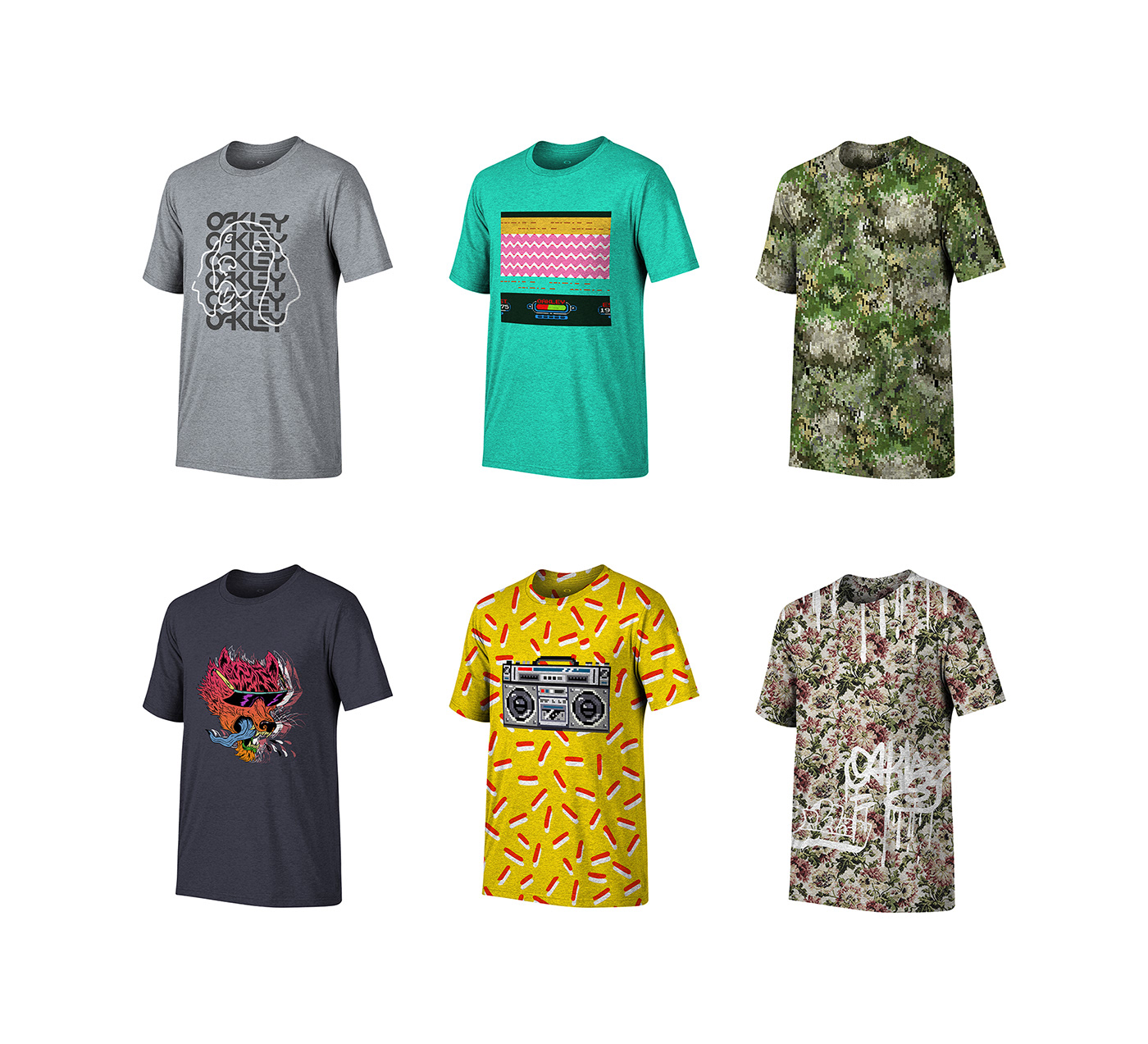 t-shirt apparel oakley Custom limited system Retro heritage collage mashup