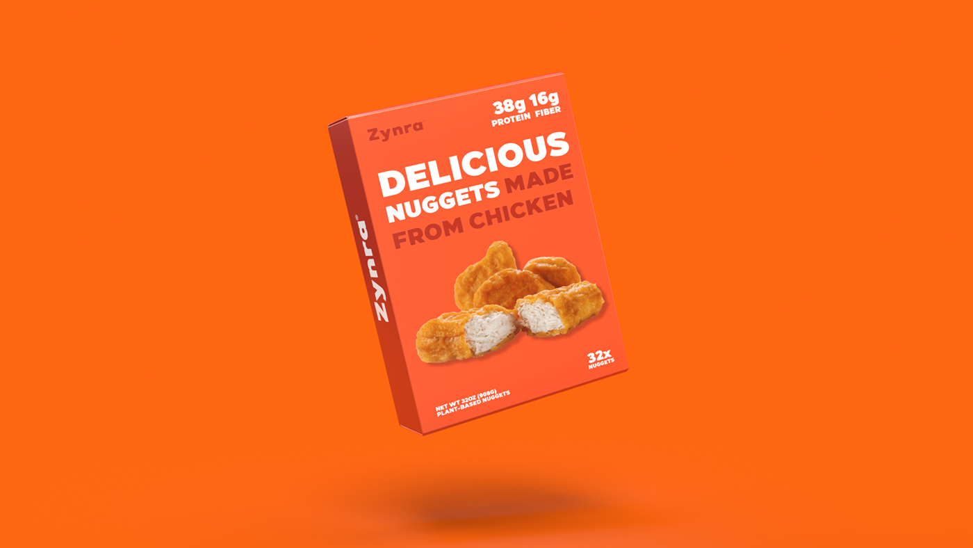 3d render chicken nuggets Food  Food Packaging frozen food Fun ILLUSTRATION  Nuggets Packaging packaging box