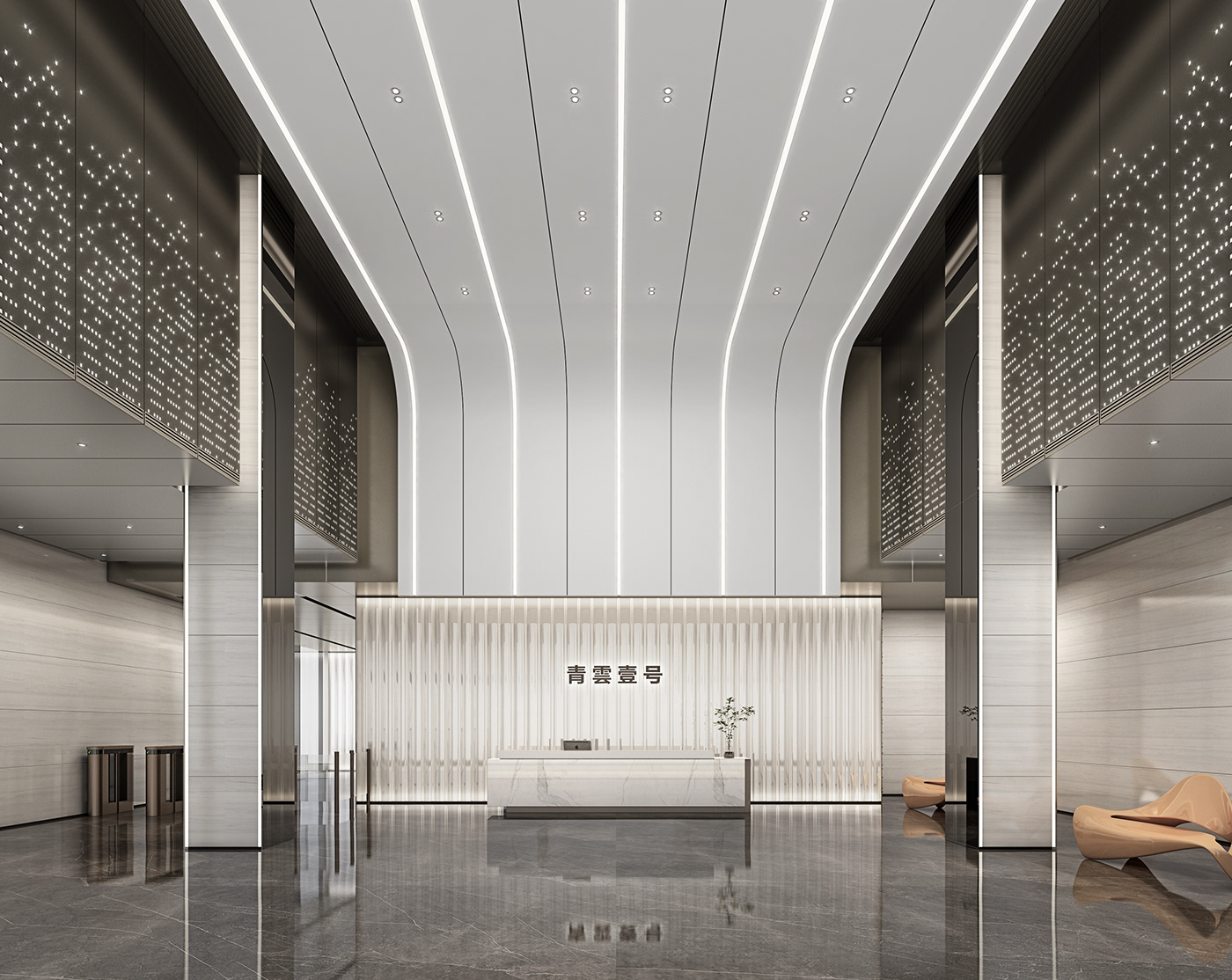 3D 3ds max 3d modeling Render visualization interior design  corona elevator