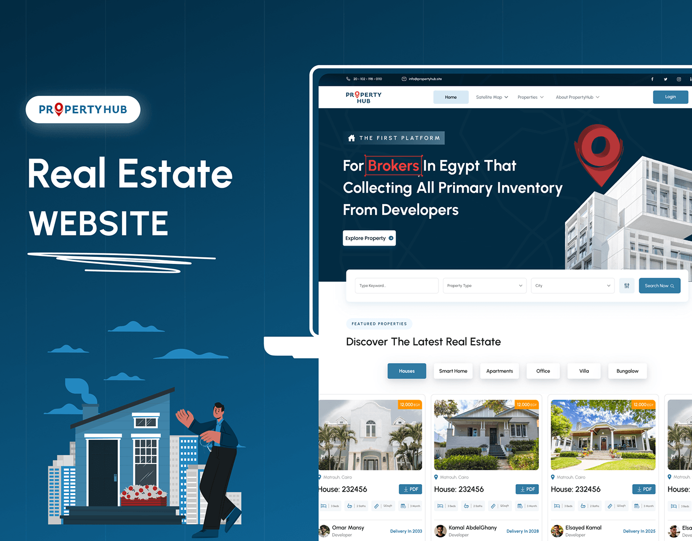 real estate brokers Website Design landing page UI/UX user experience ui design Web Design  Real Estate Website estate landing page
