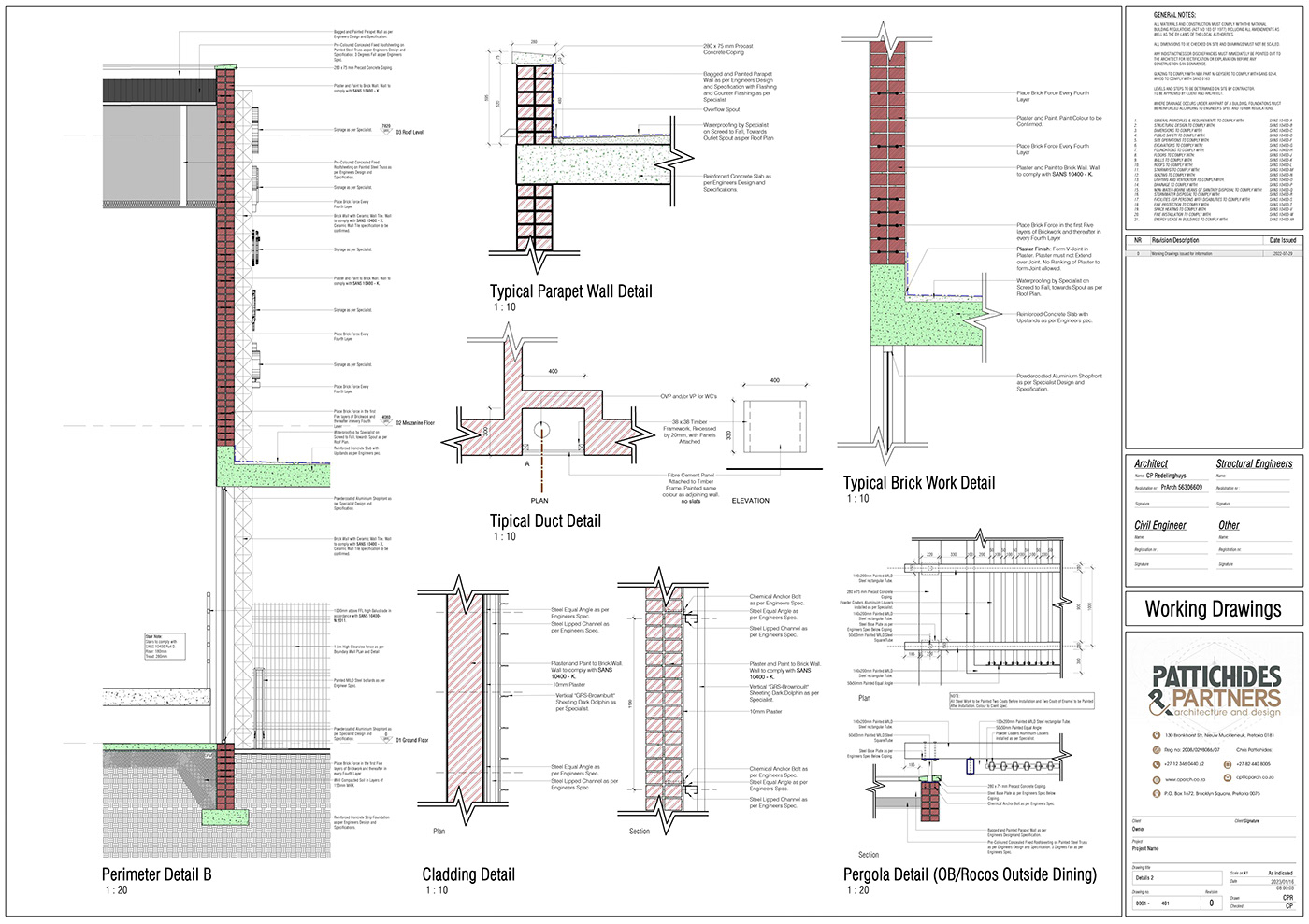 architecture working drawings plans 3D design contract model details revit