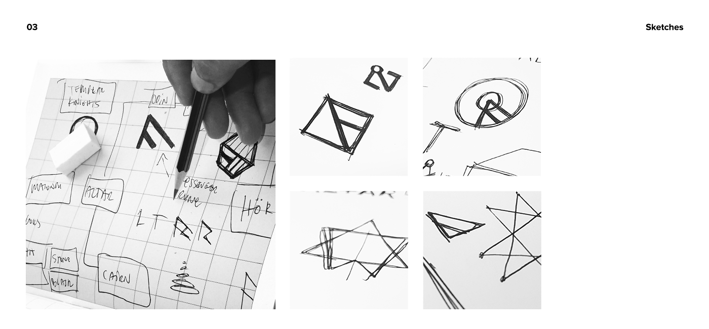 Branding for modern technology startup / venture capital Altar. fresh geometric gradient friendly. Based on Nordic runes limitless visual language