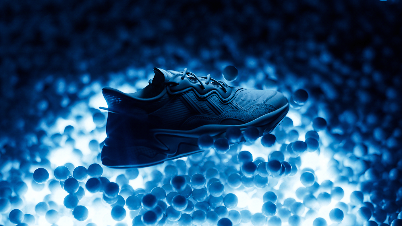 3D CGI design Fashion  lighting minimal shoes
