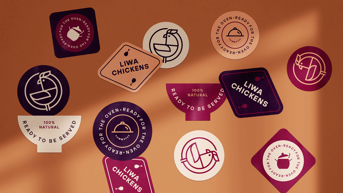 chicken chicken icon chickens Food Packaging icon design  label design liwa liwa chickens Logo Design
