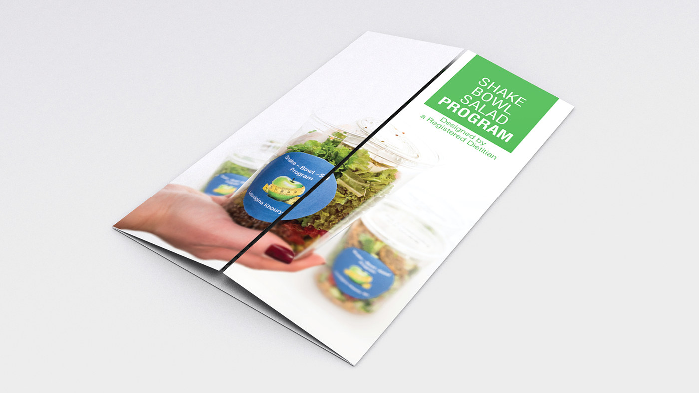 campaign diet nutrition branding  diet campaign healthy business card flyers brochures gatefold brochure