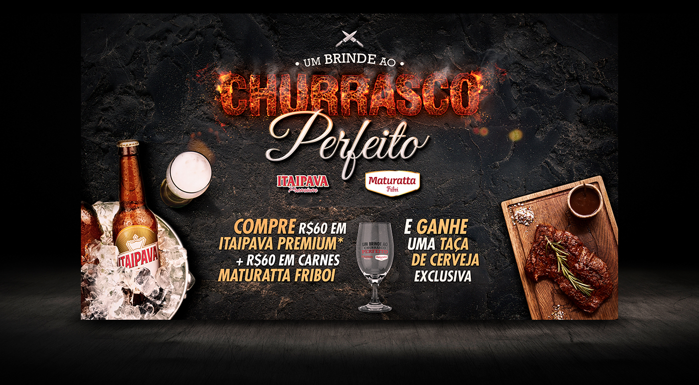 churrasco Keyvisual PDV maturatta itaipava beer Food  Promoção Promotion social midia