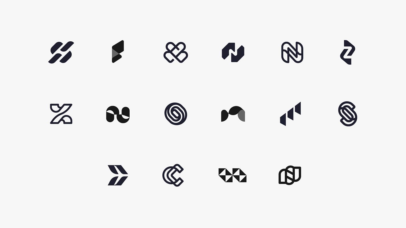 abstract clever creative designer Freelance idea Letter Mark logo minimal Technology