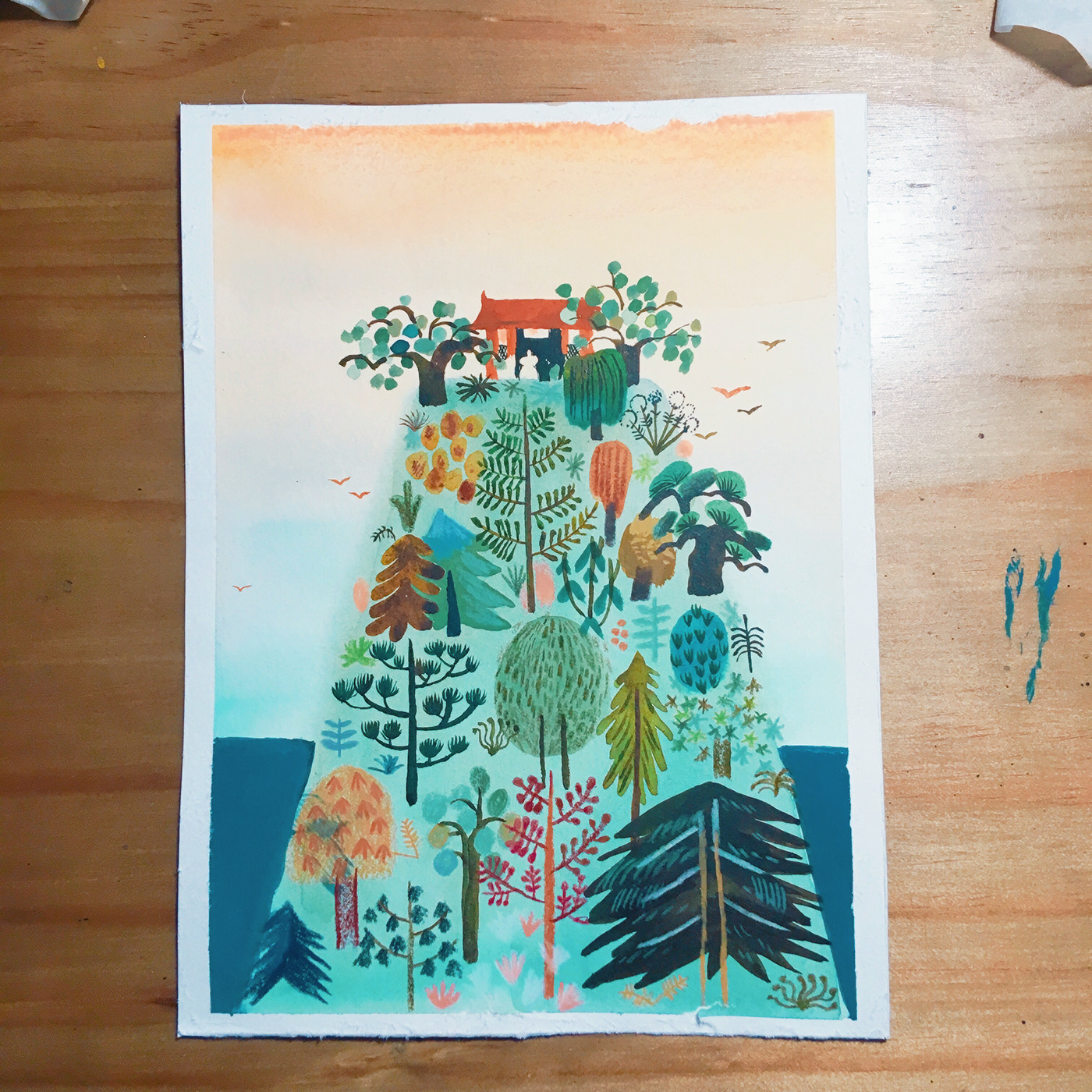 Illustration    Watercolor  painting