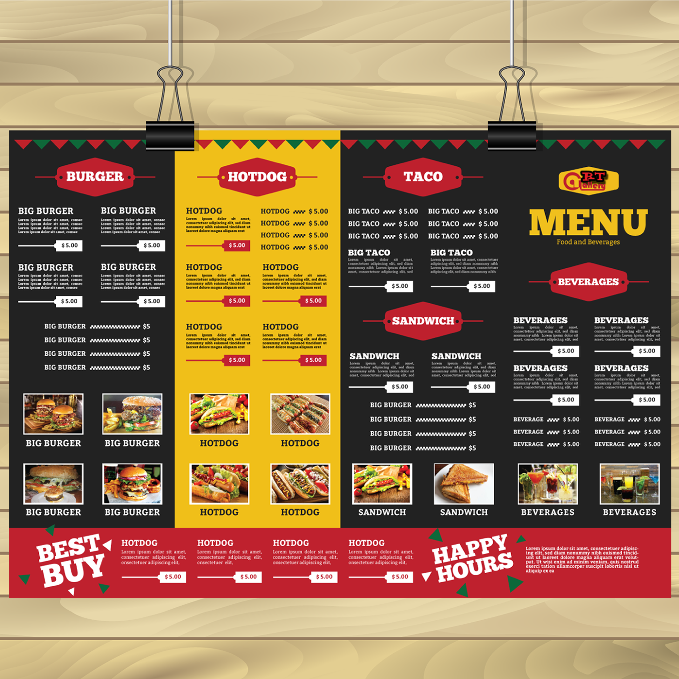restaurant catalog Menu Card display card menu design food catalog