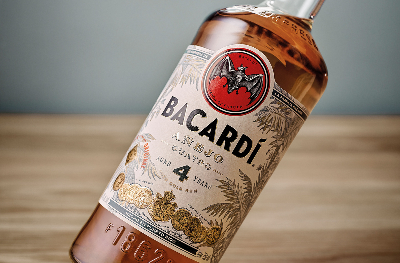 Bacardi Aged Rum Packaging.