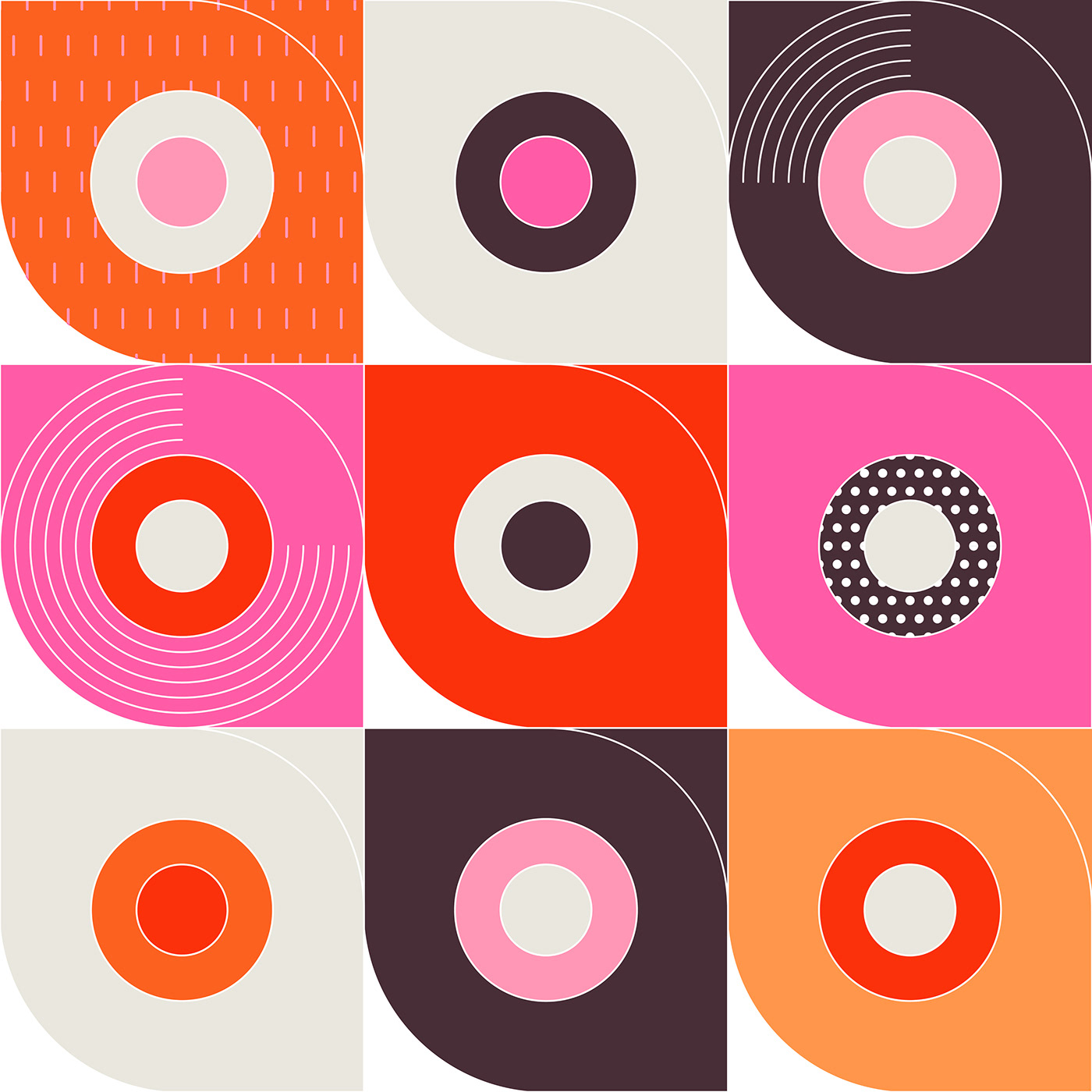 Geometric grid-based design inspired by Chu Bops - if you're not a 70s kid, google it...