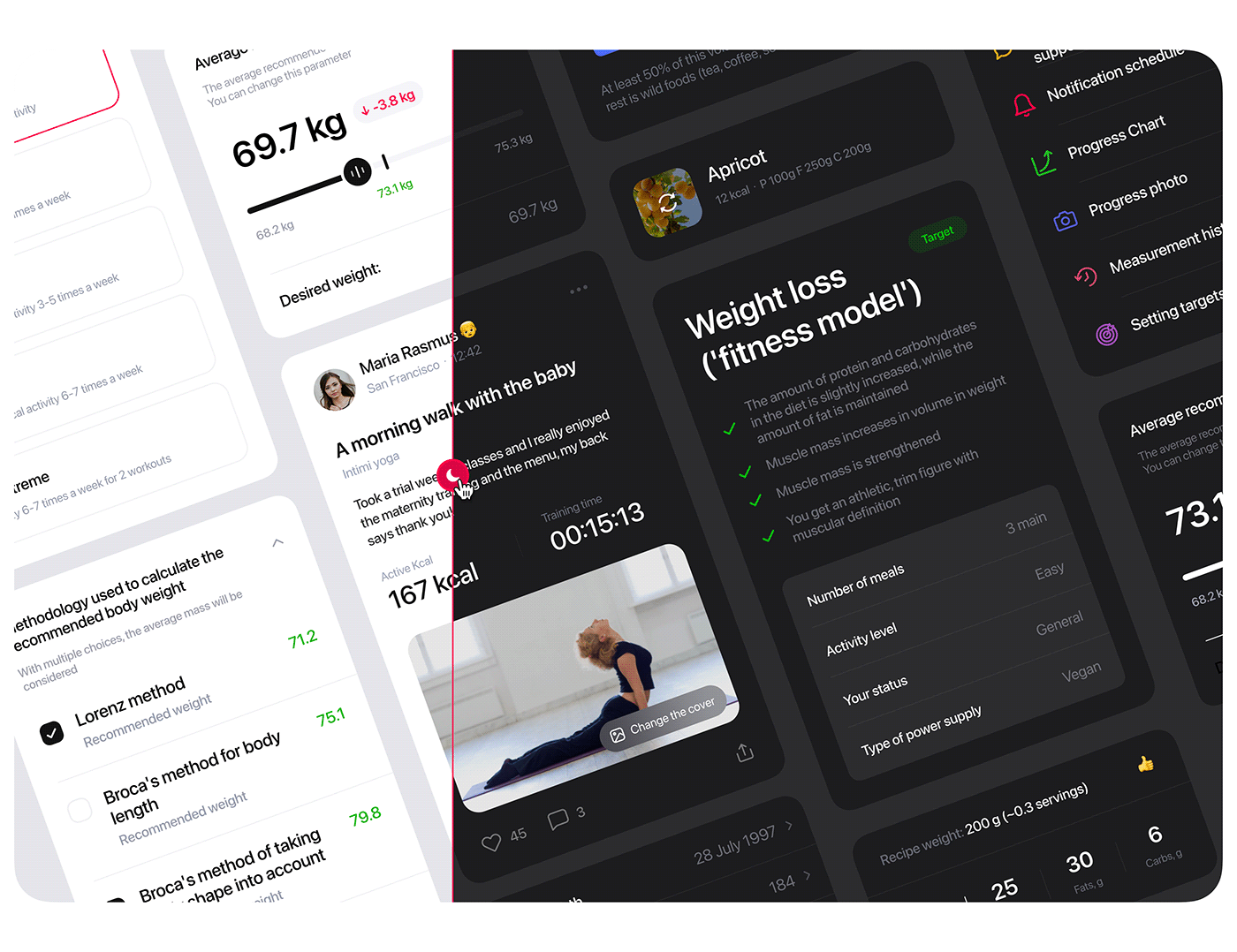fitness Health gym workout training app mobile UI/UX ui design user interface