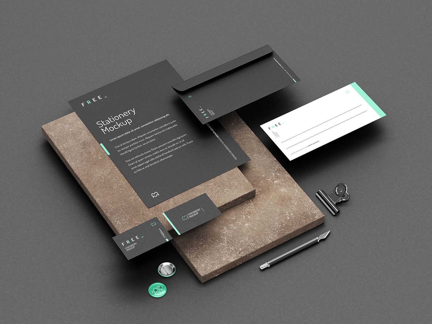 Download Free stationery mockup on Behance