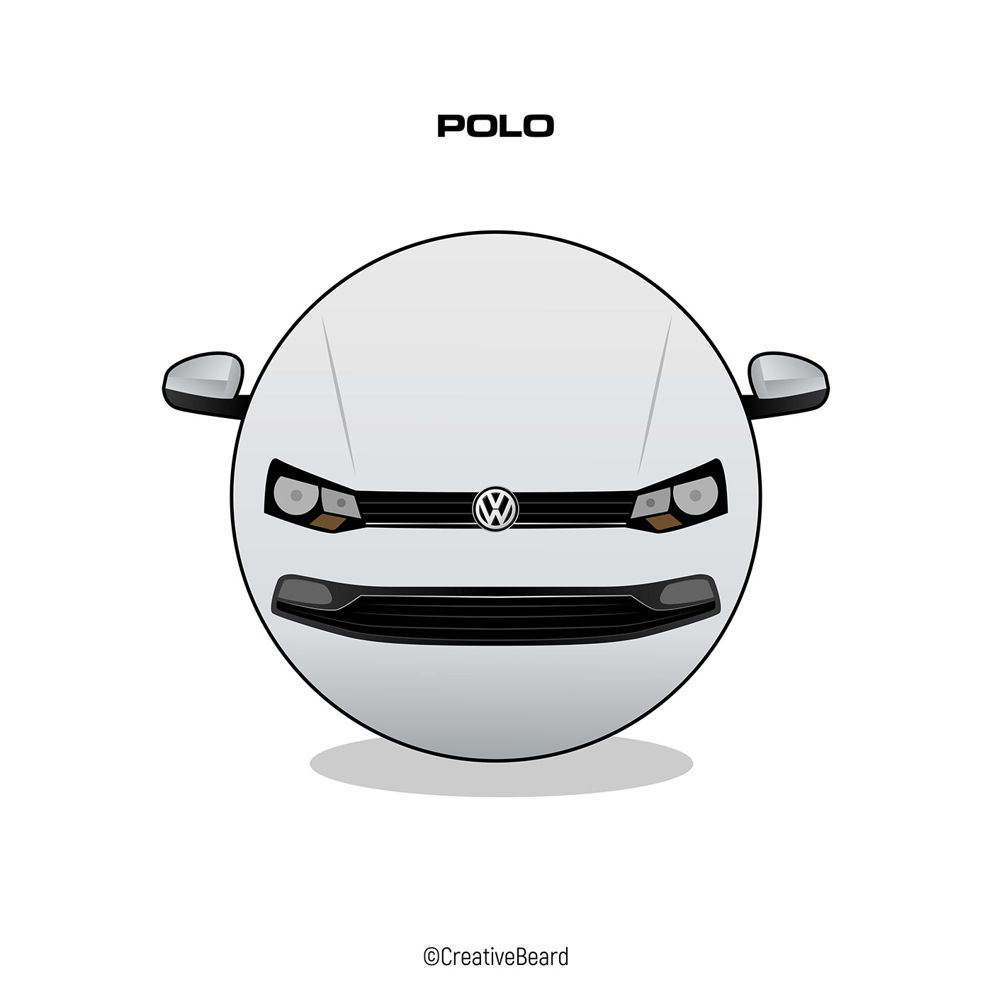 volkswagen polo WRC car carface rally graphic design vector ILLUSTRATION 