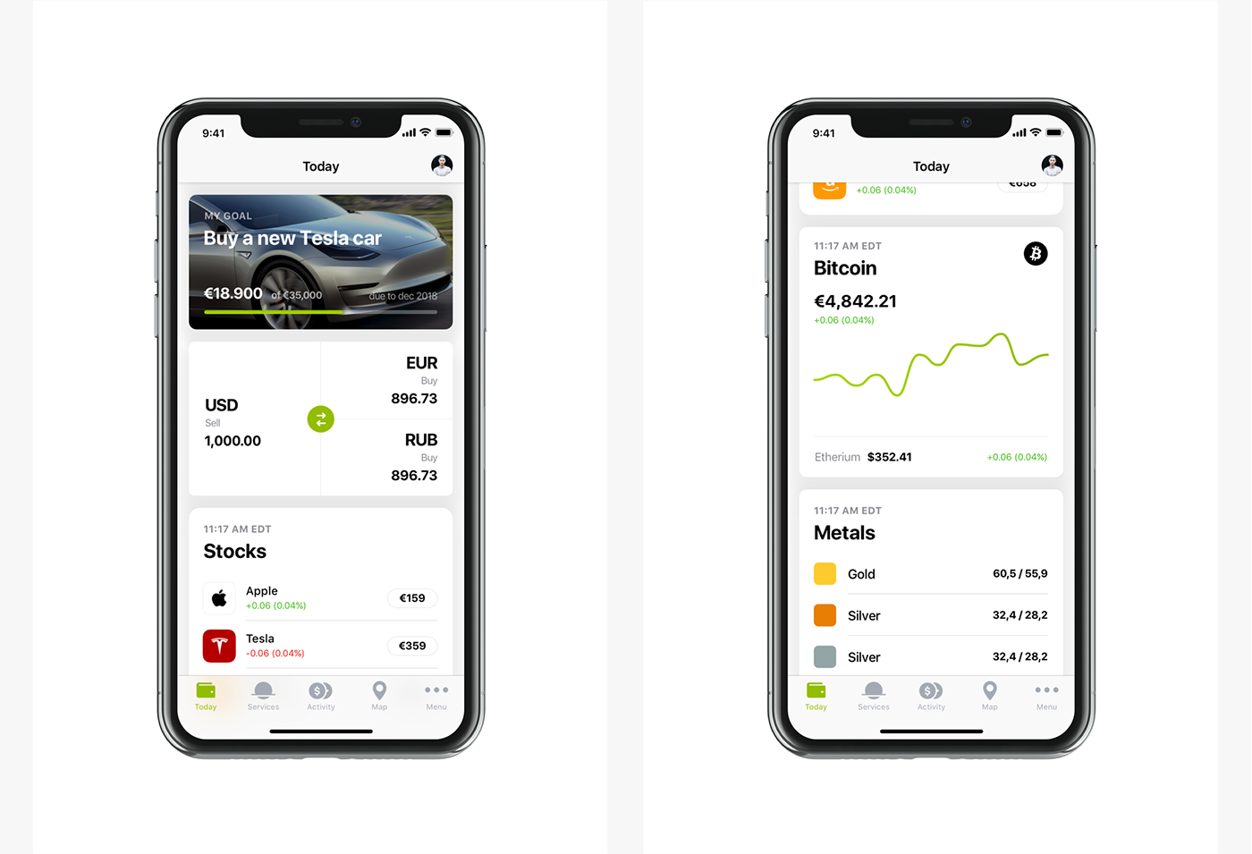 NovoBanco bank app  iOS 12 design stocks currency bank activity bitcoin money app
