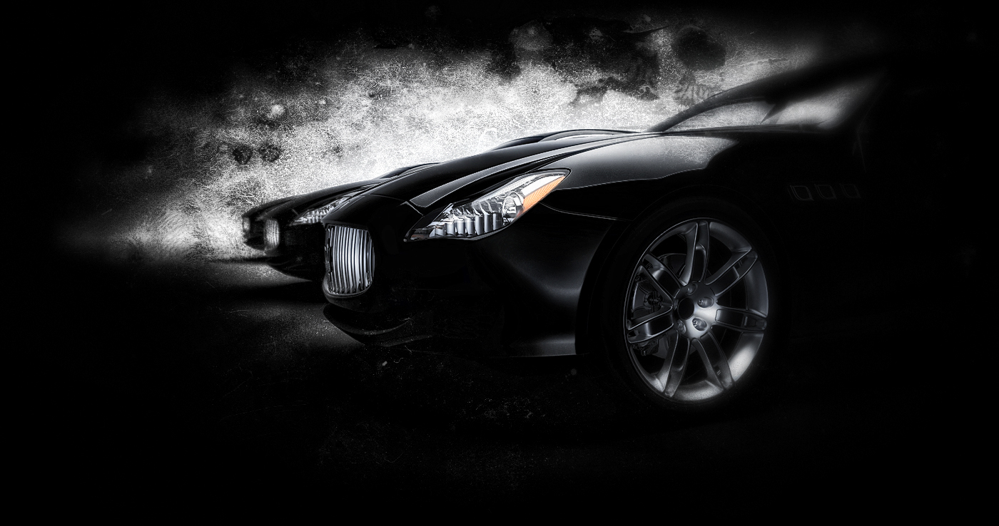 maserati black grey blackedition car CGI Render 3D