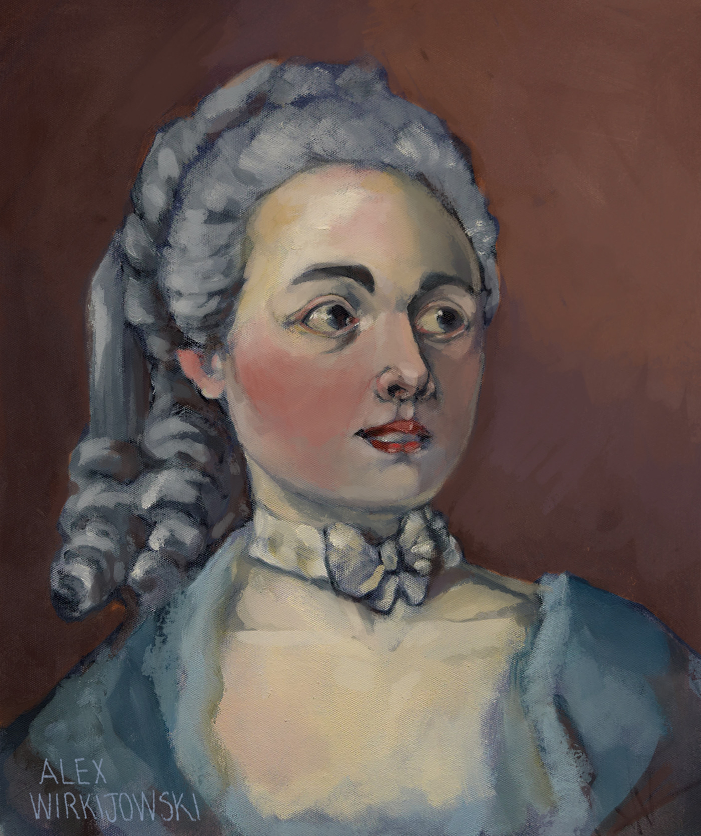 18th century antique portrait Portraiture woman young woman