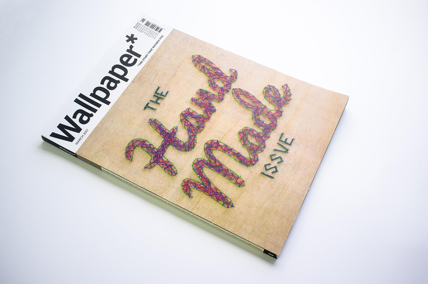 the handmade issue Wallpaper* Magazine Wallpaper Magazine typography   string art string typography