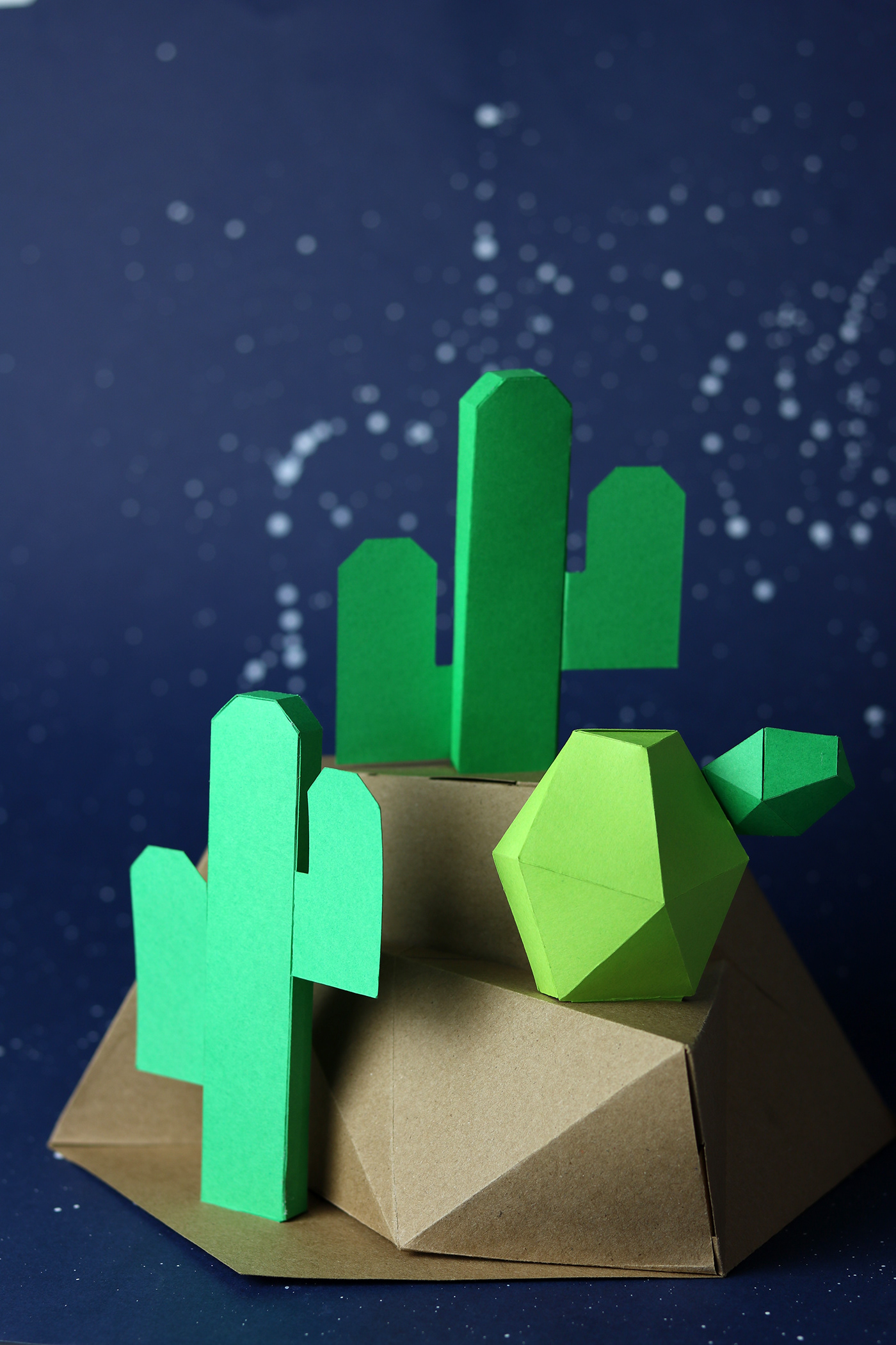 cacti cactus colors decoration Fun green paper paper craft paper toy products